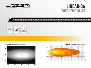LAZER LAMPS FORD RANGER LIGHT BAR ROOF MOUNTING KIT (WITH ROOF RAILS)