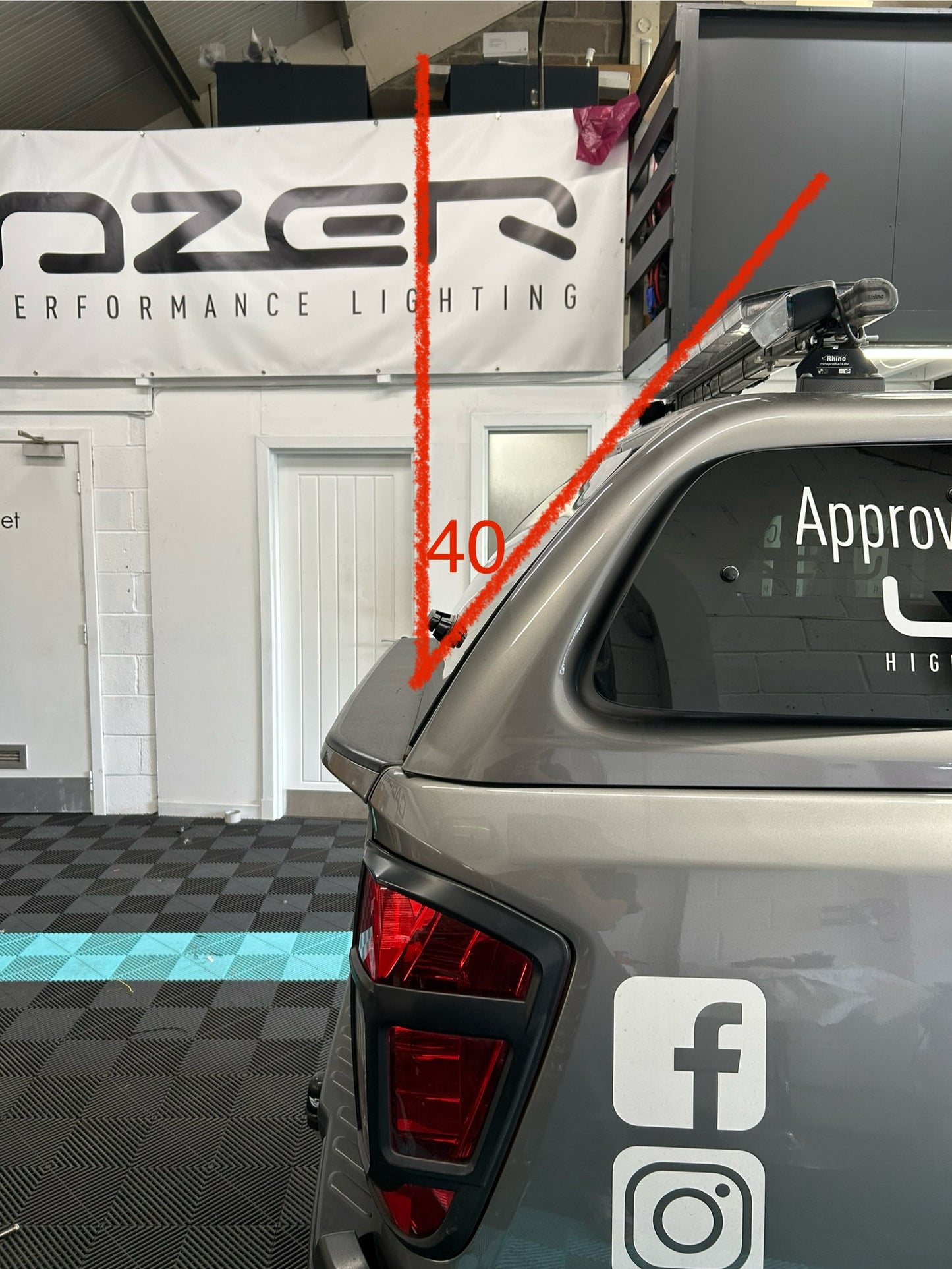 3D Printed 50° Window pod with Amber Warning Light