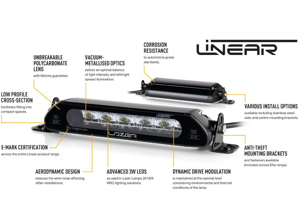 LAZER LAMPS ISUZU D-MAX (2021+) MOUNTING KIT WITH LINEAR 6 ELITE